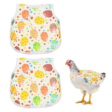 2-Pack Chicken Saddle, 4.9 Inch Polyester Back Protector Easter Egg Chicken 