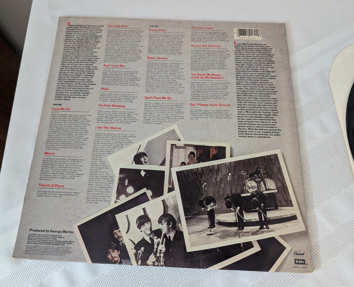 the Beatles ~ Rarities Vinyl LP Capitol Shal 12060 EX+/EX | eBay