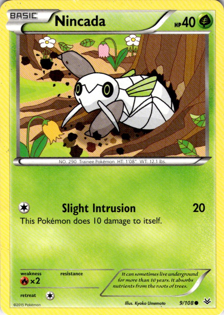 Nincada 9/108 Common Roaring Skies Pokemon Lightly Played