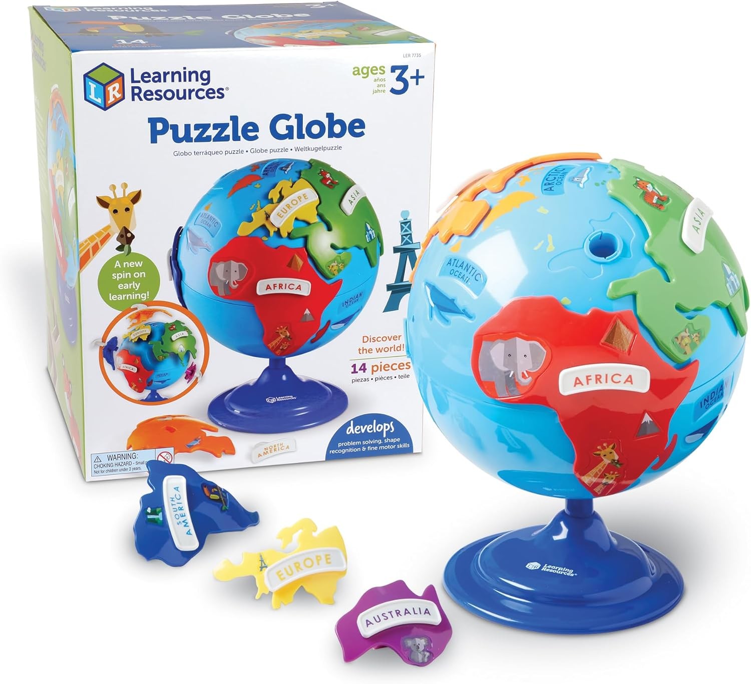 Learning Resources PUZZLE GLOBE Educational & Interactive Learning Map