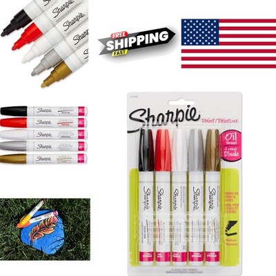 Quick Drying Paint Markers Medium Tip Assorted Metallic Colors for Rock Painting