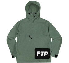 FTP Green Hooded Anorak Jacket Zip Closure Me...