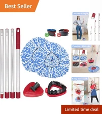 Ocedar Mop Head Replacement & Extendable Handle (30-59in) - 2 Microfiber Refills