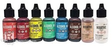 Tim Holtz Alcohol Inks and Metallics Mixatives Set for Painting, Card Making,