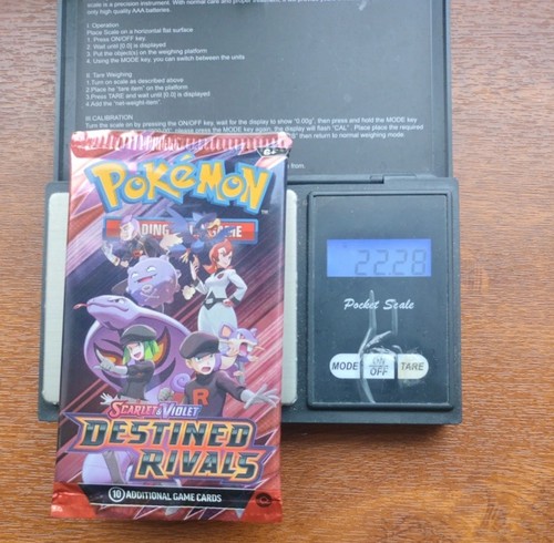 Pokémon Tcg scarlet & violet destined rivals Heavy 22.28g Booster Pack Sealed