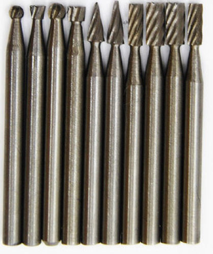 New 10pc HSS Carbon Steel Sharp Rasp Burr Set 1/8