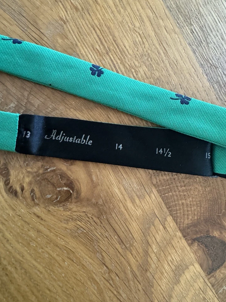 "Pajarita de trébol ajustable de 13"" a 16"" verde azul" Foto 3 de 4