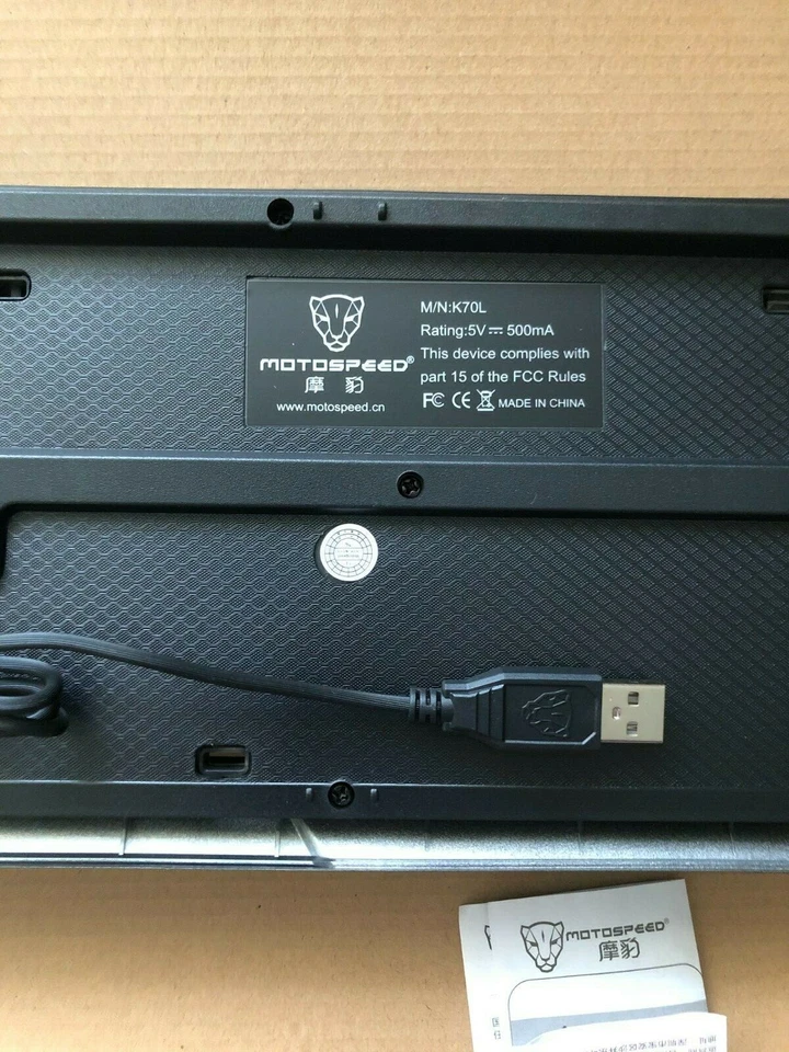 Motospeed K70L Gaming Keyboard USB wired, Multi-colour Backlit (US Layout) - Image 4 of 4