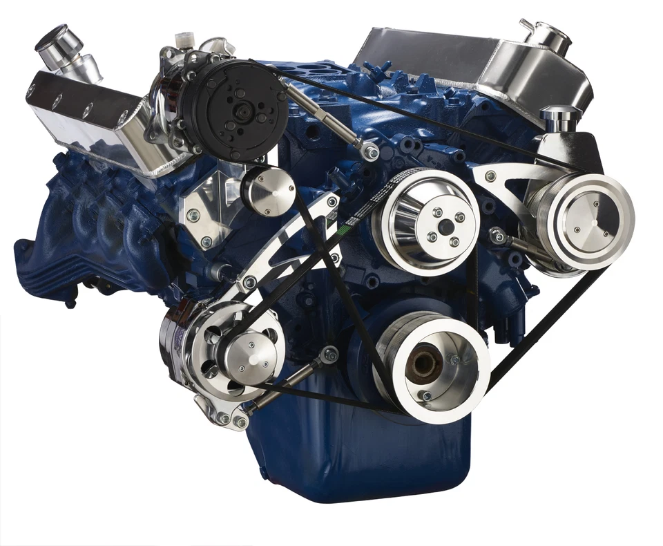 Kit de polea serpentina Big Block Ford aire acondicionado 429 460 BBF Sanden aire acondicionado Foto 3 de 4