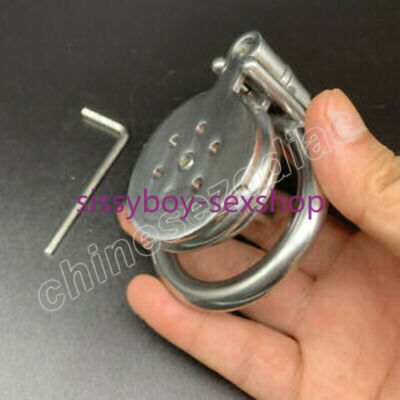Stainless Steel Super Small Male Chastity Cage Micro Cage for Tiny Men Flat
