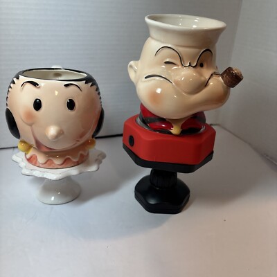 1980 Vintage Cups Popeye & Olive Oyl King Features Syndicate inc. 7/81