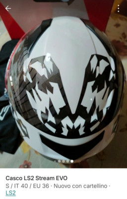 Integralhelm LS2 stream evo FF320 Gloss White Integralhelm Visier Sonnenblende