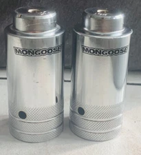 MONGOOSE Threaded Oversized Pegs Chrome BMX  Bikes 3/8" axle T26