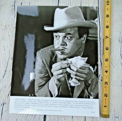 Vintage B&W Press Photo Uptown Saturday Night Movie Still Harry Belafonte - Picture 5 of 5