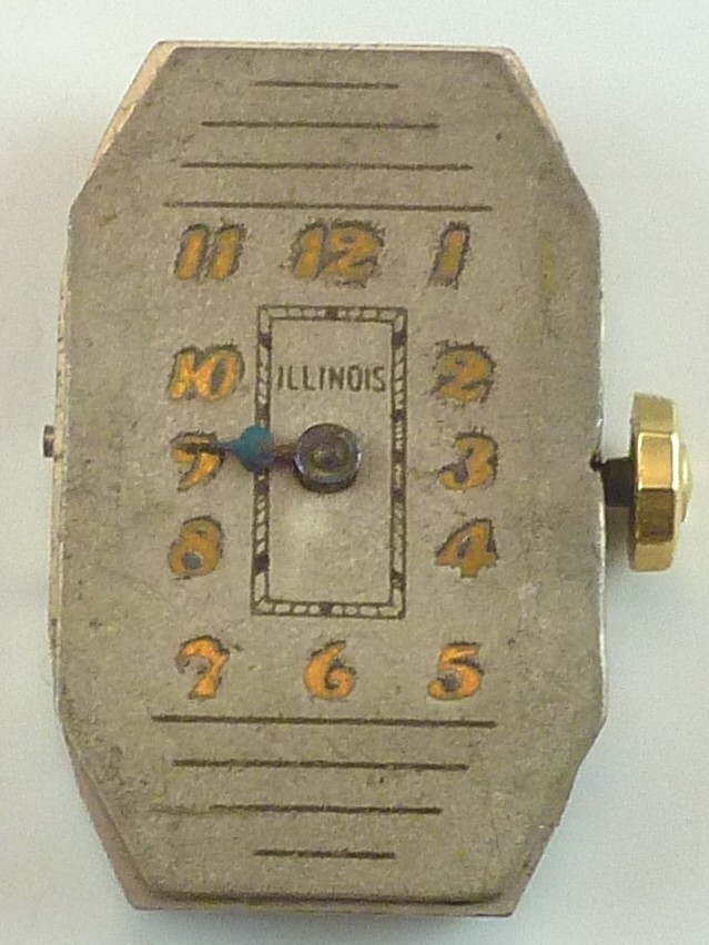 Mouvement De Montre Mécanique Vintage Illinois Cal 807B - Pour Pièces Ou Réparation - Ne Fonctionne Pas
