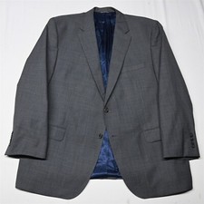 Jack Victor 48R Norway Gray Check 100 Wool Blazer Suit Jacket Sport Coat