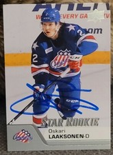 AUTOGRAPHED 2020-21 Upper Deck AHL Star Rookies Oskari Laaksonen #162 Sabres RC