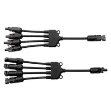 PFCTART 1 to 4 Solar Panel Y Branch Cable Connection Adapter Connector Extension