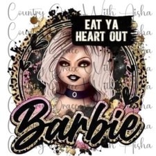 Sublimation Transfer Print Halloween Barbie Ready to Press Heat Transfer