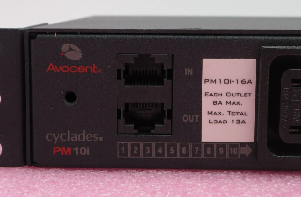 Avocent Cyclades PM10i 10xC13 10A Rack 1U PDU Power Distribution 240V PM10i-16A - Image 3 of 4