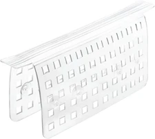 Self-Adhesive Plastic Sink Saddle Protector with Suction Cups,11"x12"Grid Design