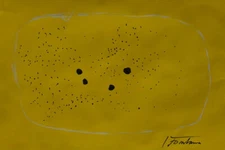 Fine unique painting – Expressive abstract composition, signed Fontana