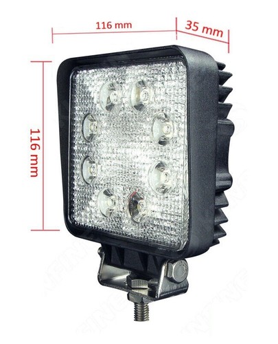 6x 24w 8 Led Luce Faro Lampada Profondità Spot Auto Barca Camion Lkw Suv 12v 24v - Photo 2/4
