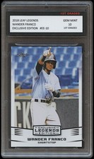 Wander Franco 2018 Leaf Legends Exclusive Edition Rookie Card Rays 1st Graded 10