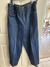 Vnt BG Gate Jeans 36 Waist Denim Blue Straight Baggy Skater Rave 90s Wide