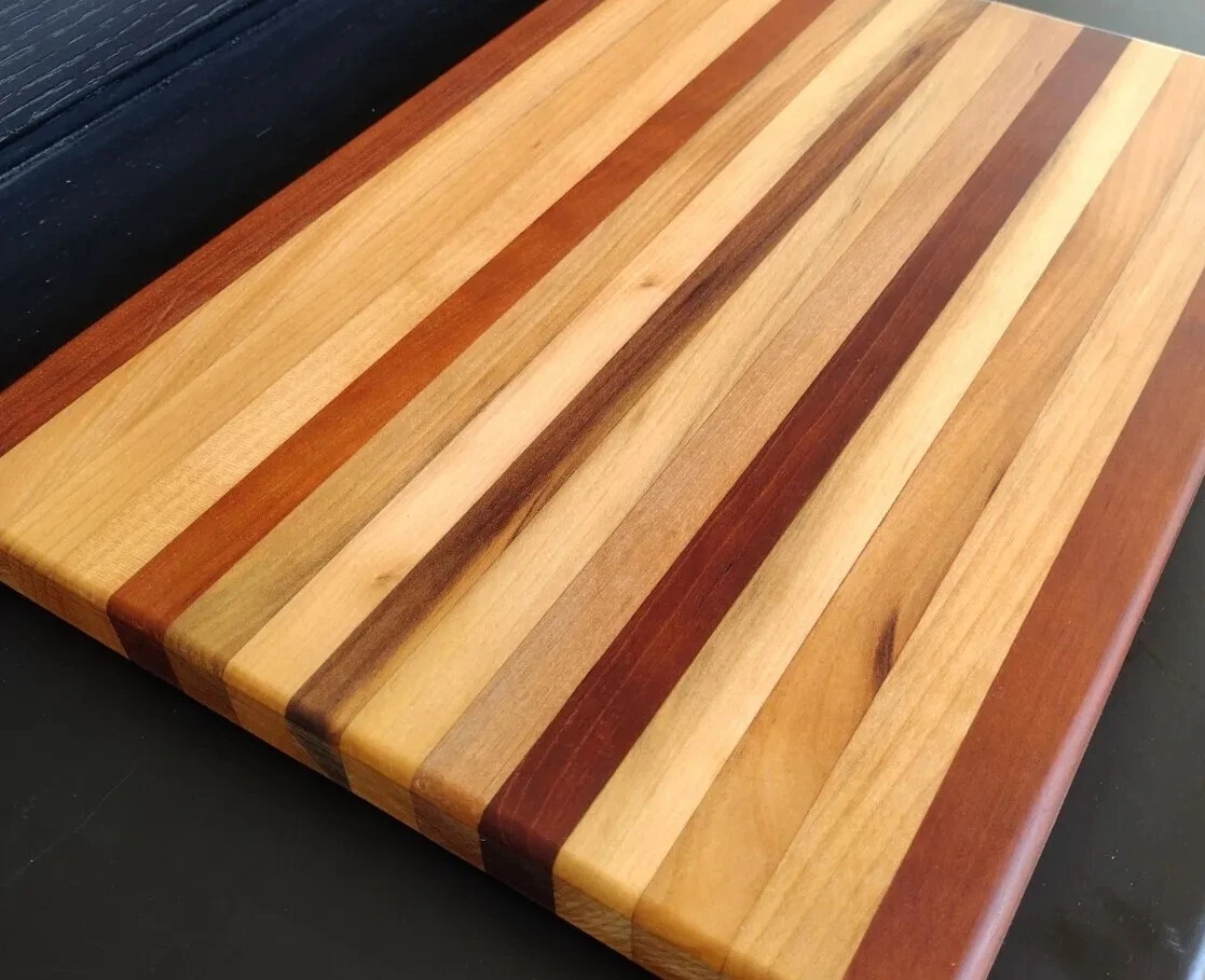 Handcrafted Cherry, Gum, Ash American Hardwoods Cutting Board 12"x16"x1"
Opens in a new window or ta
