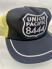 Vintage Union Pacific Hat 8444 Patch Mesh Snapback Cap Made in USA