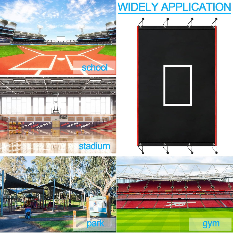 4 X 6 Ft Vinyl Backstop Heavy Duty Batting Cage Backstop Baseball eBay