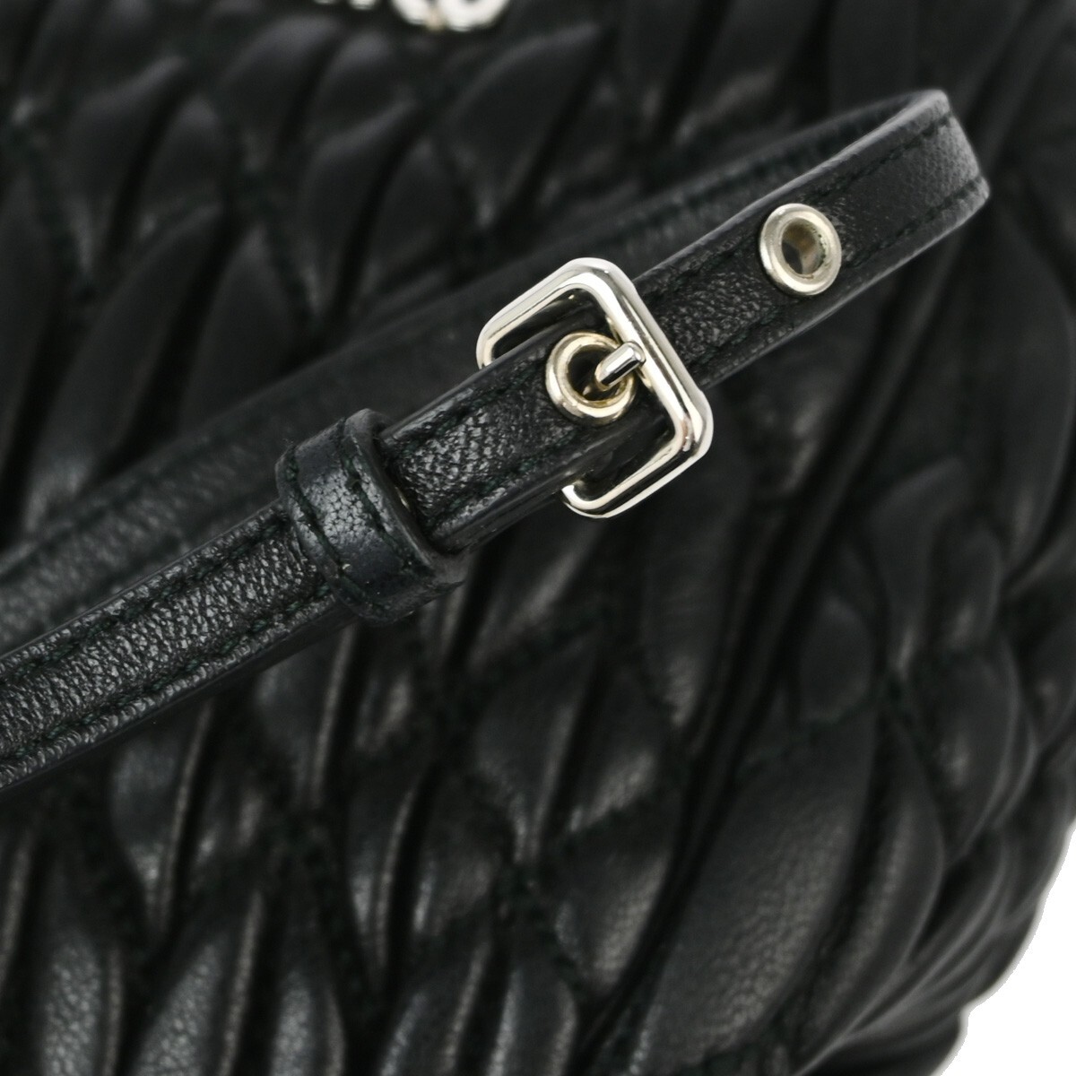 Miu Miu Black Lambskin Matelasse Shoulder Bag 194 143904 | eBay display picture 2