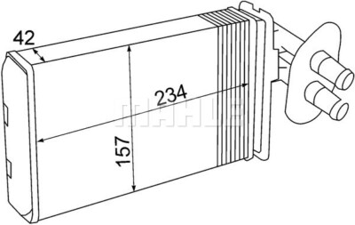 MAHLE Wärmetauscher, Innenraumheizung AH 240 000S