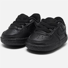 Nike Force 1 Crib Baby Bootie Toddler Black Infant Soft Bottom shoes