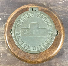 Hersey Mfg Co Boston, MA Brass Water Flow Meter Cover Paperweight Box Steampunk