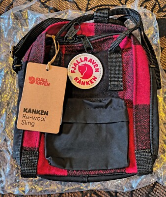Fjallraven, Kanken Re-Wool Sling, Red-Black | eBay