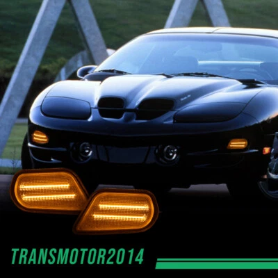Turn Signal LED Light Smoked Fit For 98-02 Pontiac Firebird Trans Am Replacement - Image 1 of 4