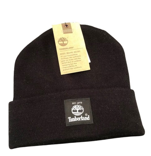 Timberland Adult Black Knit Hat Beanie 