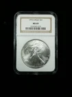 1993 S$1 American Silver Eagle Coin NGC MS 69 Lite Spotting 7443
