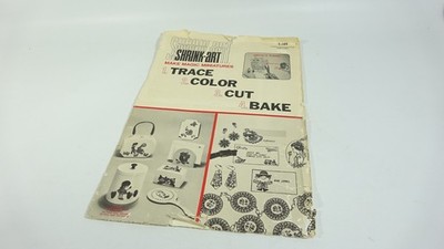2- Vintage Shrink-Art Sheets - Trace - Color - Cut & Bake