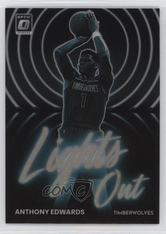 2022-23 Panini Donruss Optic Lights Out Holo Prizm Anthony Edwards #12 0v33