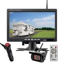 7" Wireless Monitor RV Reverse Camera System for trucks, RVs