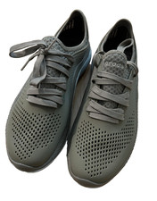 Crocs LiteRide 360 Pacer Men  s Sneakers Khaki Lace Up Walking Shoes Size 9 -EUC