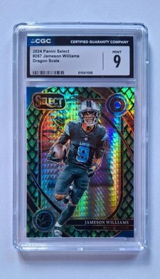 2024 Panini select Jameson Williams Dragon Scale /81 CGC 9 Detroit Lions 