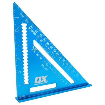 OX Tools Pro Aluminium Sparren Vierkant metrisch - 180 mm, blau 