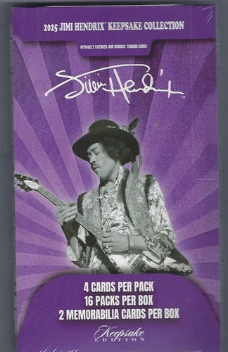 2025 Keepsake Jimi Hendrix Premiere Edition Hobby Box New Factory Sealed!