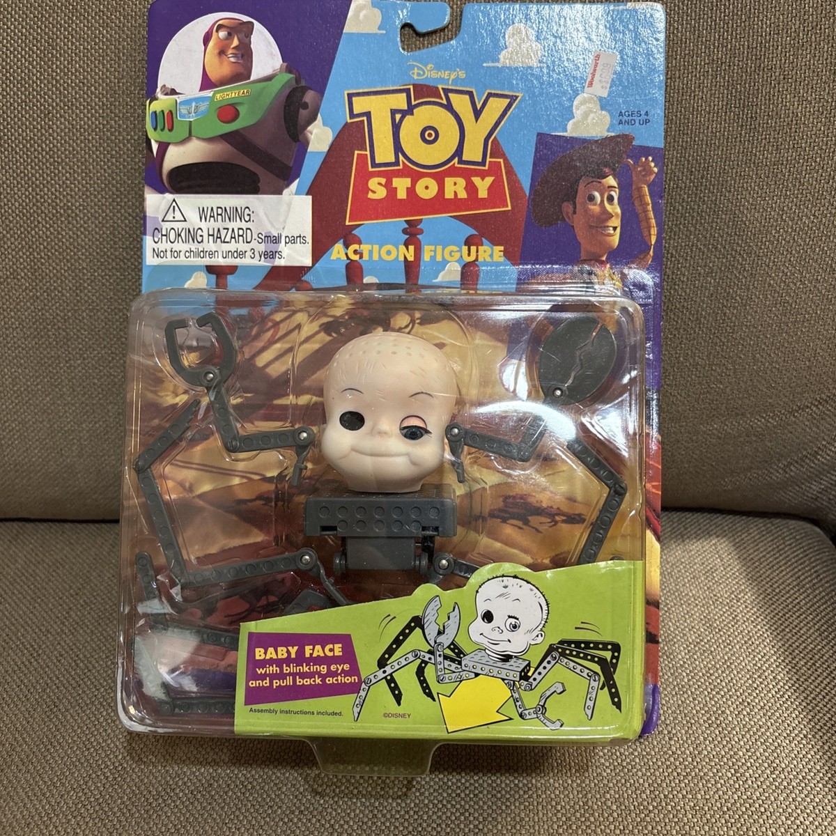 Baby Face W/ Blinking Eye Disney Toy Story 1995 Thinkway Toys