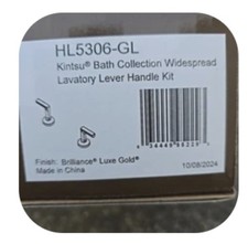 Brizo HL5306-GL Kintsu Bathroom Faucet Lever Handle Kit in Luxe Gold New 