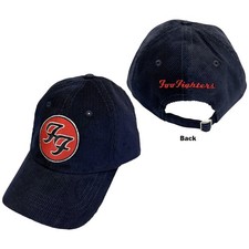 Foo Fighters - FF TCATS Logos - Navy Blue. OSFA Corduroy Baseball Cap